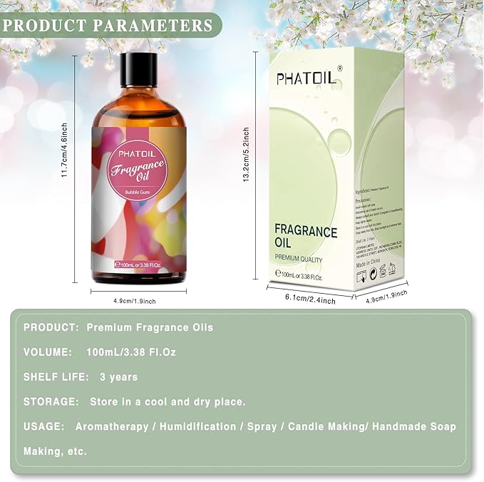 PHATOIL 3.38FL.OZ Bubble Gum Fragrance Oils - Image 3