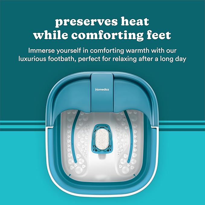 Homedics Smart Space Bubble Mate Collapsible Foot Spa, Heat-Maintaining - Image 5