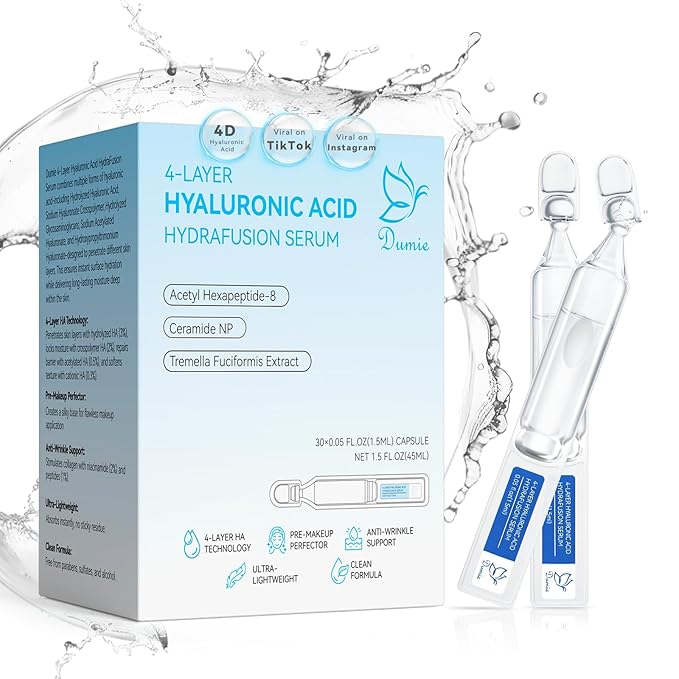 3% Hyaluronic Acid Serum for Face, Anti-Aging Hydrating Serum by Dumie