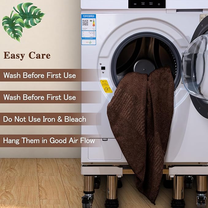SEISSO Bath Towels, Extra Absorbent & Quick Drying Lightweight Fiber Towels - Image 7
