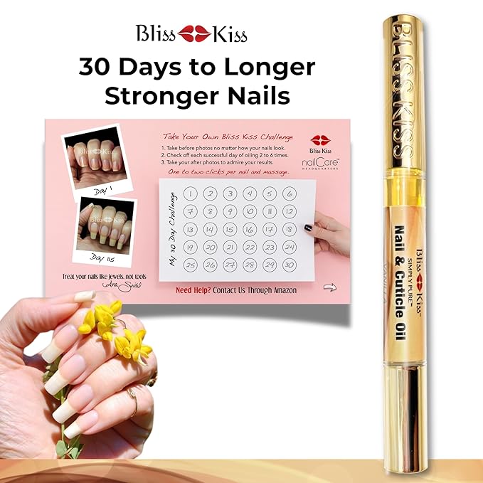 Bliss Kiss | 1 Vanilla Fragrance | Nail Oil Cuticle Pen w/Vitamin E & - Image 2