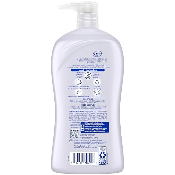 Dial Kids All-in-1 Body + Hair + Bubble Bath, Lavender Scent, 32 Fl Oz - Image 6