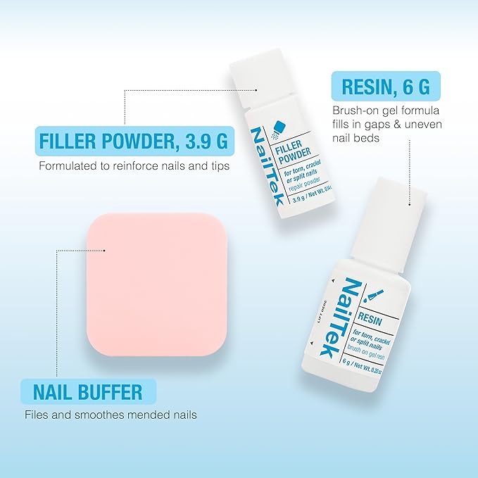Nail Tek Nail Repair for Damaged Nails – Filler Powder & Resin Kit for Cracked - Image 5