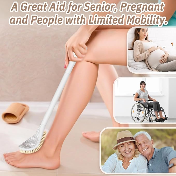 New Foot Brush with Adjustable Long Handle, 3-in-1 Foot Scrubber - Image 5
