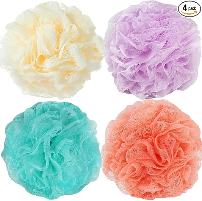 Fu Store Loofah Sponge Shower Loofahs 70g Bath Sponges Mesh Balls 4 Colors by FuStore