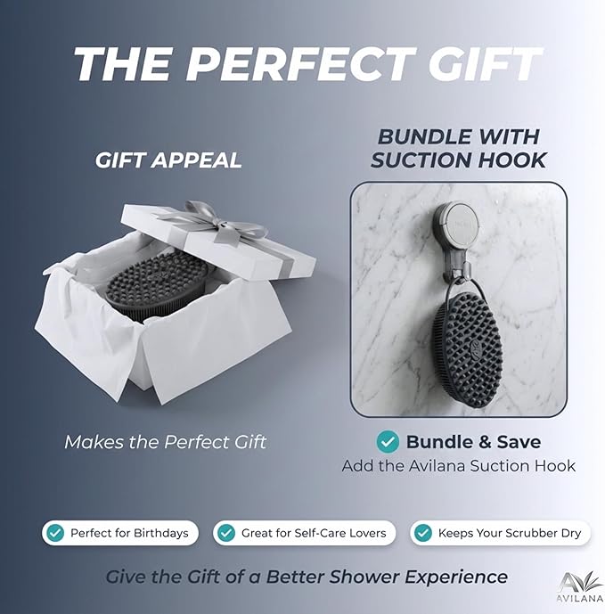 Avilana Premium Body Scrubber and Face Brush Set - Image 7