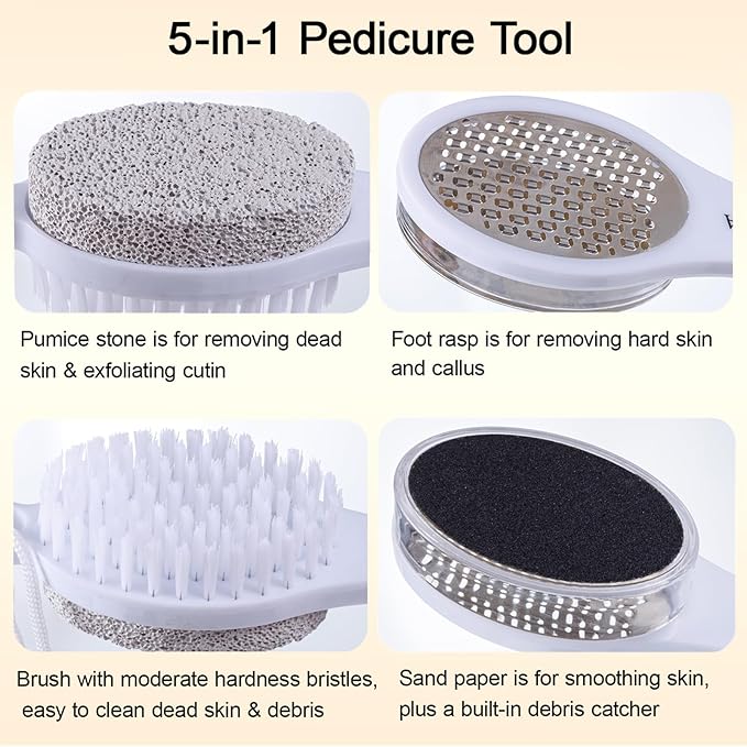 Foot Scrubber Brush with Pumice Stone - Image 2