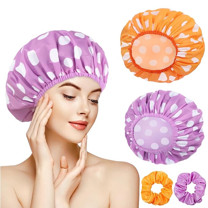 WSICSE 2 Packs Large Shower Caps by WSICSE