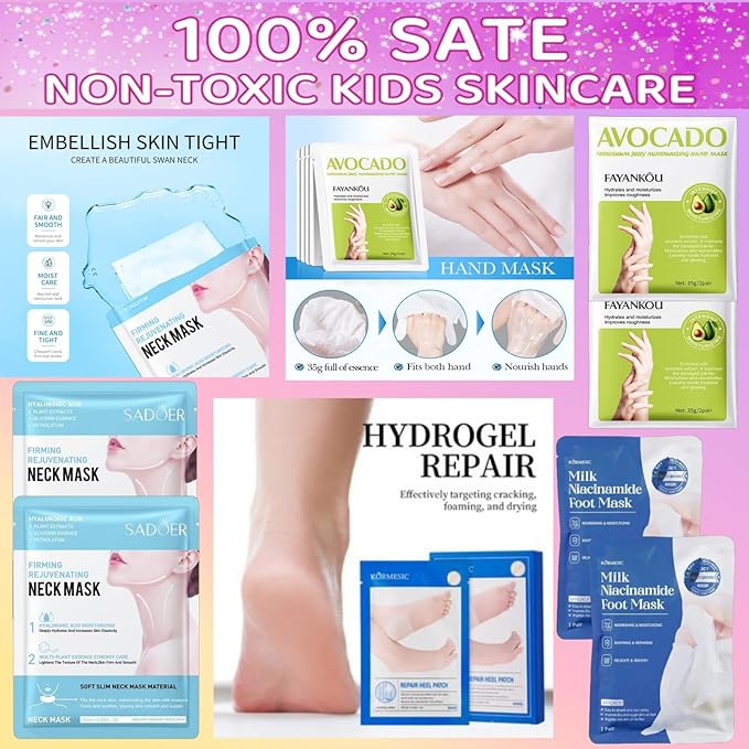 16 PCS Spa Party Supplies for Girls，Spa Party Favors Include Facial Masks - Image 4