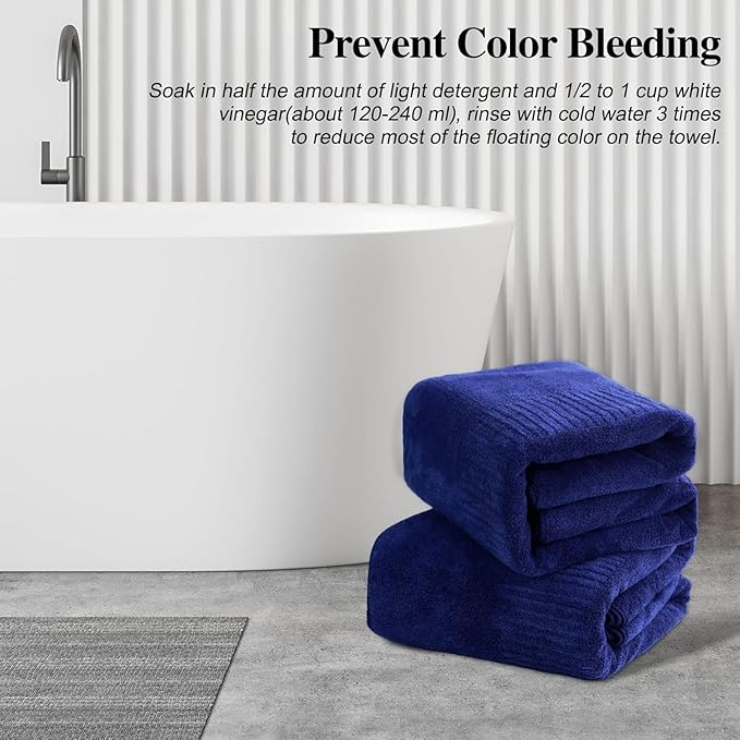 SEISSO Bath Towels 4 Pack Premium Large Towels - Image 6