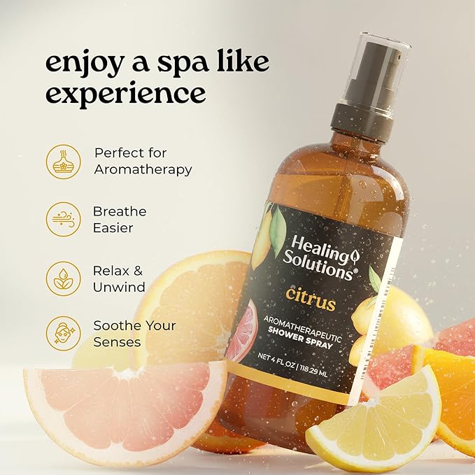 Healing Solutions Aromatherapy Shower Spray, Therapeutic Grade Essential Oils - Image 3