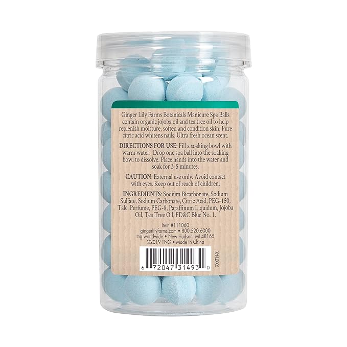 Ginger Lily Farms Botanicals Manicure Spa Balls Ocean, Manicure Soak Balls - Image 2