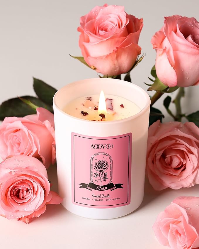 AOOVOO Rose Scented Candles for Women - Image 3