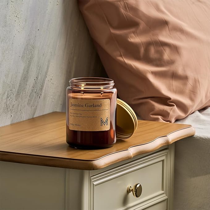 M&SENSE Jasmine Garland Scented Christmas Candle Gift | 19.4oz, 115-Hour Burn | - Image 7