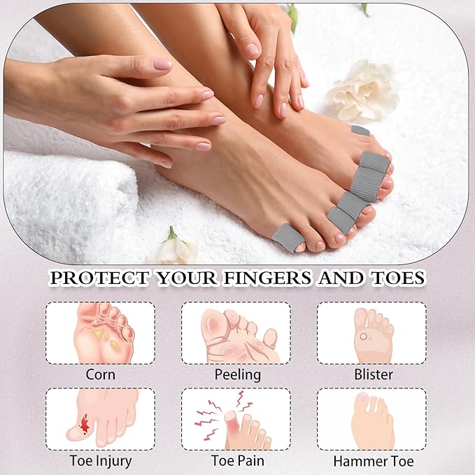 Blulu 24 Pieces Toe Tubes 0.98 Inches Cushion Tube Corn Pads - Image 4