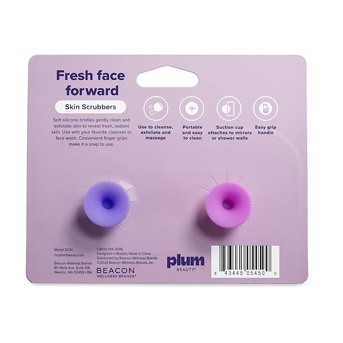 Plum Beauty Heart-Shaped Silicone Skin Scrubber – Manual Facial Cleansing Brush - Image 3
