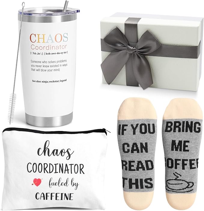 Chaos Coordinator Gifts, 20 OZ Insulated Tumbler Birthday Gift by UAREHIBY