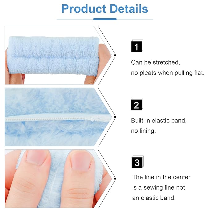 VELSCRUN 6 Pack Spa Headband, Makeup Headband, Face Wash Headbands, Skincare - Image 5