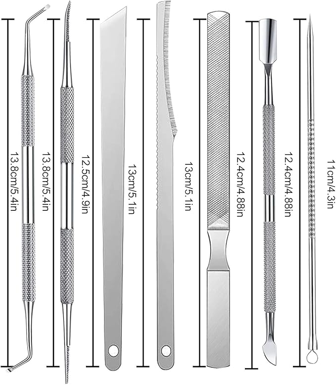 Ingrown Toenail Pedicure Tool Kit, Nail File and Nail Lifter Pusher - Image 2