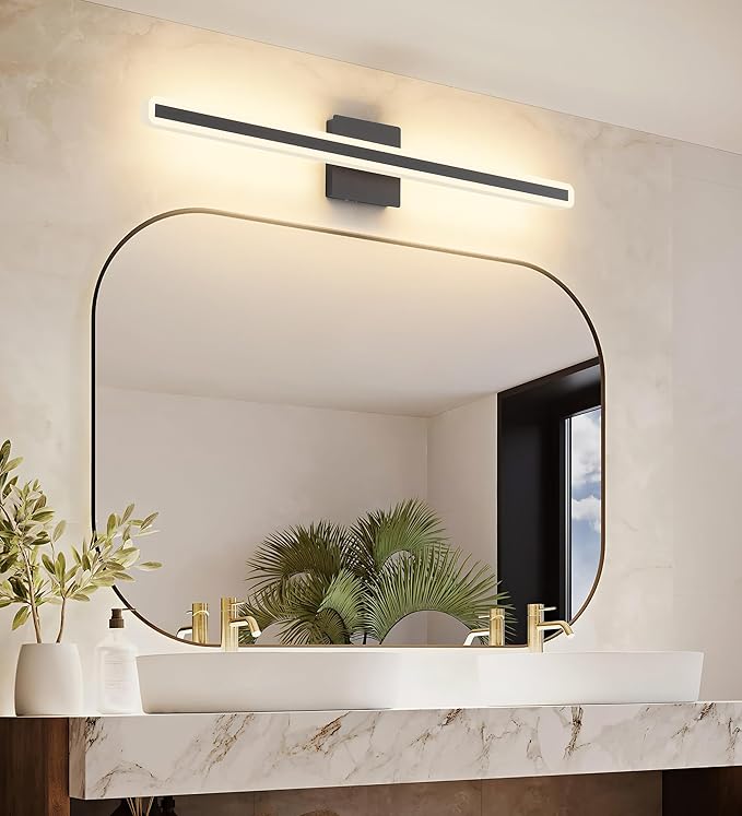 JUSHENG Black Vanity Lights for Bathroom, 5CCT Dimmable Bathroom Lights Over - Image 7