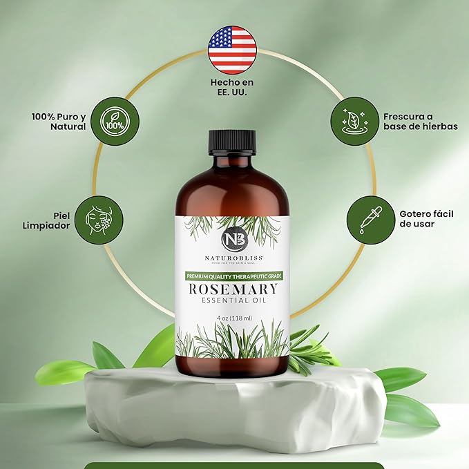 NaturoBliss 100% Pure Rosemary Essential Oil Therapeutic Grade Premium Quality - Image 5