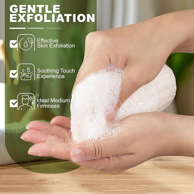 7 Pack Natural Loofah Body Scrubber Sponge, 5 Inches Organic Luffa - Image 3