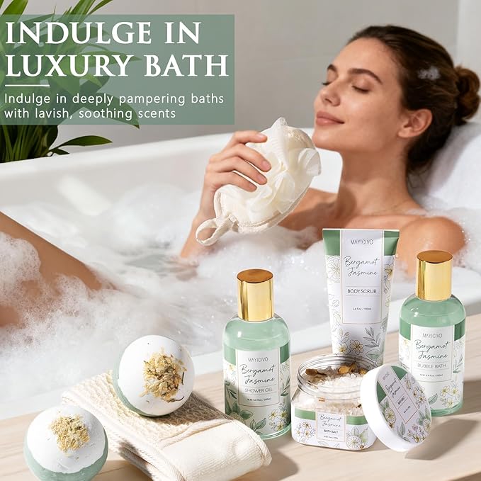 Mothers Day Birthday Gifts for Women, Bergamot Jasmine Relaxing Spa Gift - Image 8