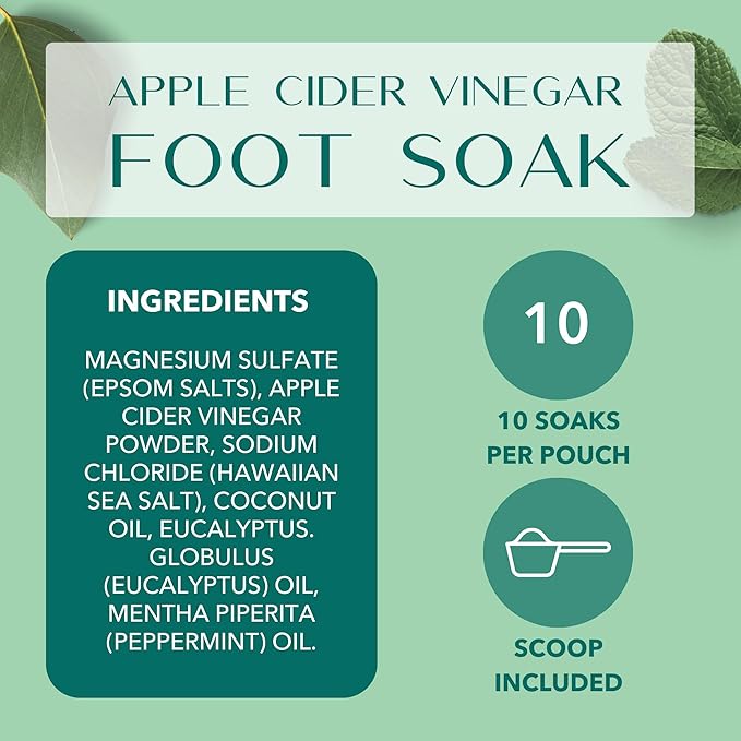 Laki Naturals Apple Cider Vinegar Foot Soak, Foot Detox Soak, Pedicure Soak - Image 6