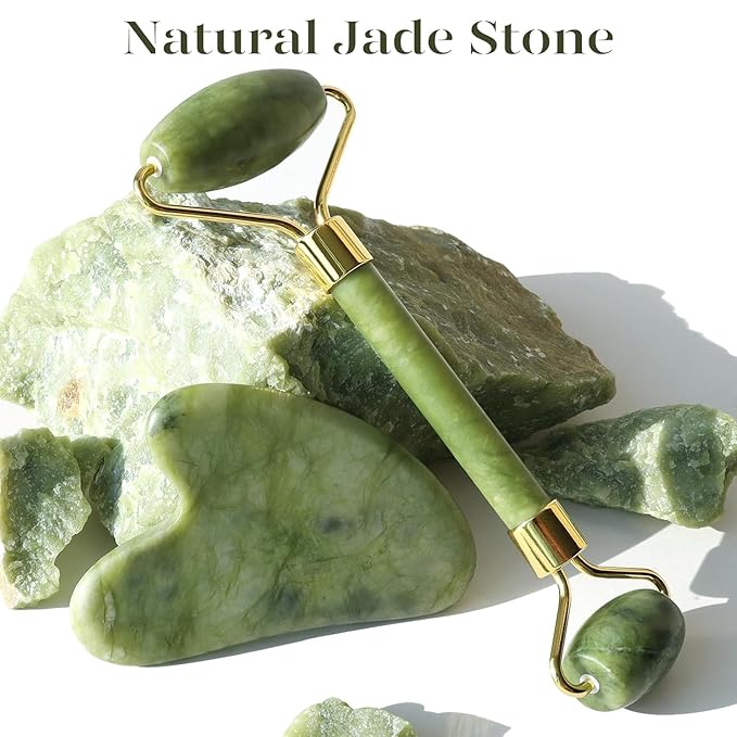 BAIMEI IcyMe Jade Face Roller & Gua Sha, Facial Beauty Skin Care Tools - Image 8