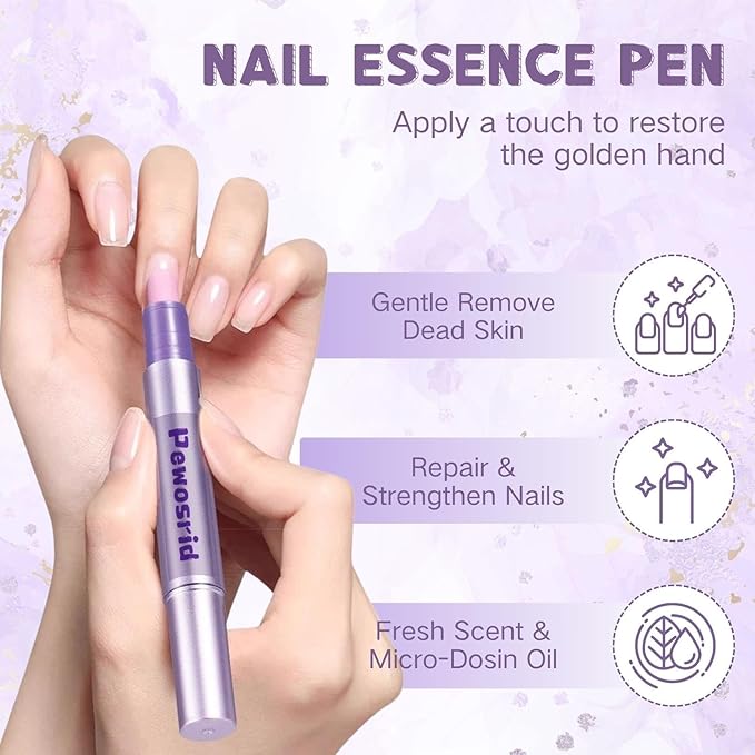 Cuticle Oil Pusher Pen, 4-in-1 Ceramic Cuticle Remover & Cuticle Oil in a Pen - Image 2