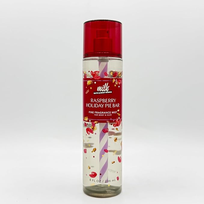 Bath & Body Works Milk Raspberry Holiday Pie Bar 4-Piece Gift Set | Includes: - Image 6