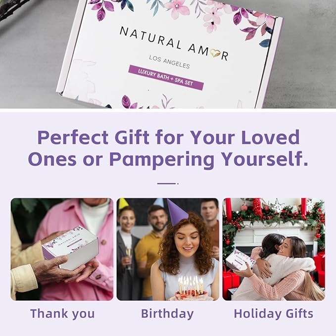 Natural Amor Bath & Spa Gift Set - Image 3