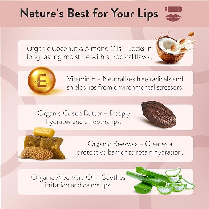 Moroccan Magic Coconut Almond SPF 15 Lip Balm | Argan Oil & Essential Oils | - Image 3