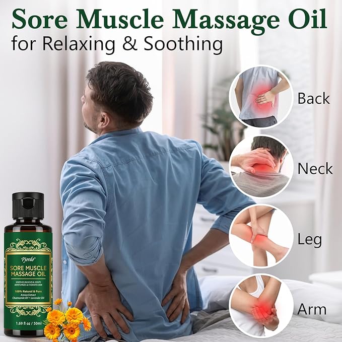 Pjordo 5 Pack Massage Oil for Massage Therapy, Sore Muscle, Syringa & Anti - Image 5