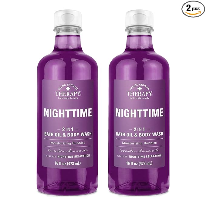 Village Naturals Therapy, Foaming Bath Oil and Body Wash, Nighttime Relief by VillageNaturalsTherapy