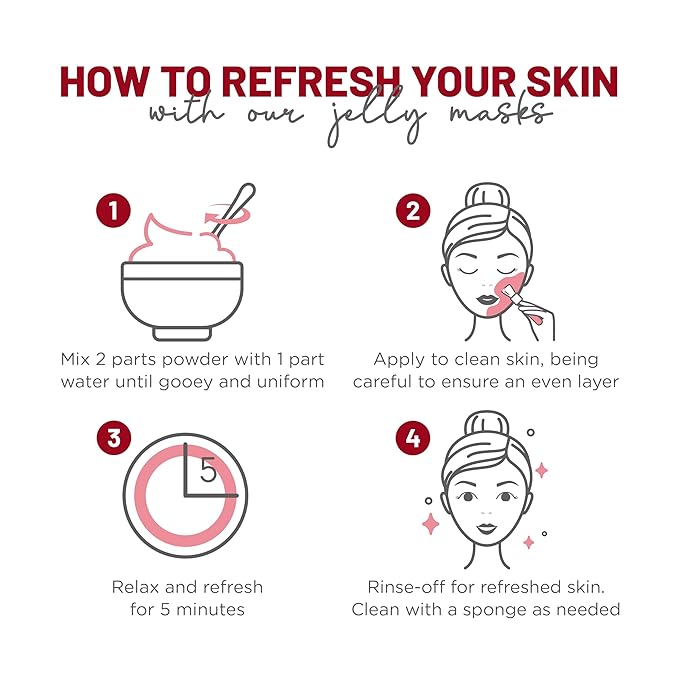 BRÜUN Jelly Mask Jar Red Gold Lactic AC AHA Peel-Off Face Care Rubber Mask | 23 - Image 4