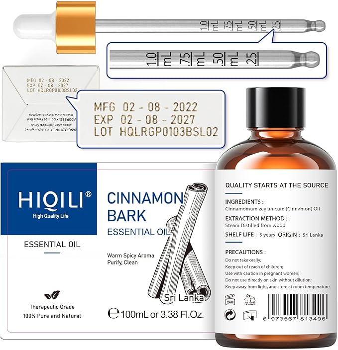 HIQILI Cinnamon Essential Oil for Spary, Garden and Kitchen - Image 8