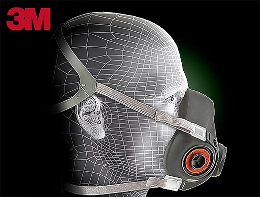 3M Half Facepiece Reusable Respirator 6300, Four-Point Harness, Comfortable Fit - Image 6