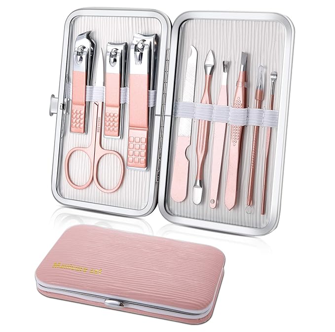 Manicure Set, Travel Mini Nail Clippers Kit Pedicure Care Tools by KeibyCitom