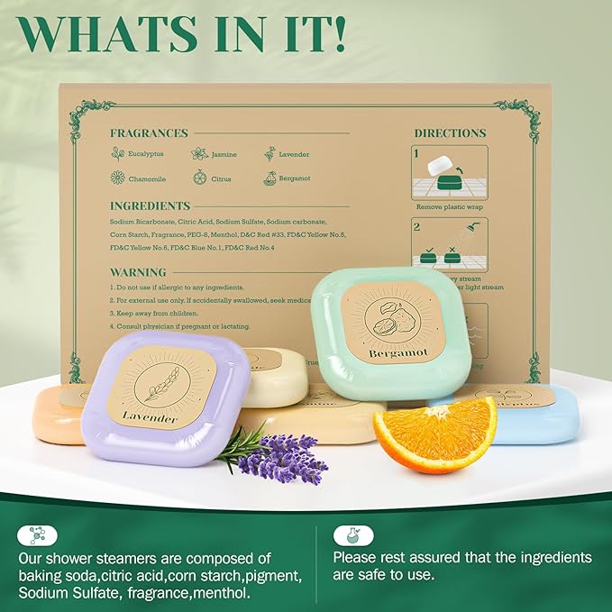 SeasonBliss Shower Steamers for Valentine's Day, 6 Pack Set Shower Bombs Tablets - Image 5