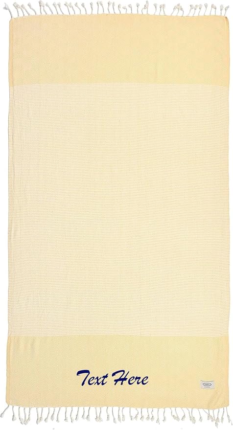 Personalized Embroidered Beach Towel | Throw Blanket, Easy Carry, Sand Free by LA%60HAMMAMFINELIVING