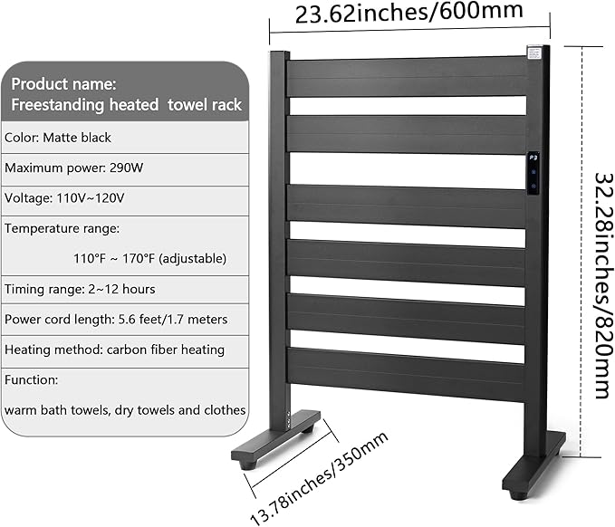 Heated Towel Racks for Bathroom, Towel Warmer Rack, Upgraded Extra-Wide Heating - Image 12