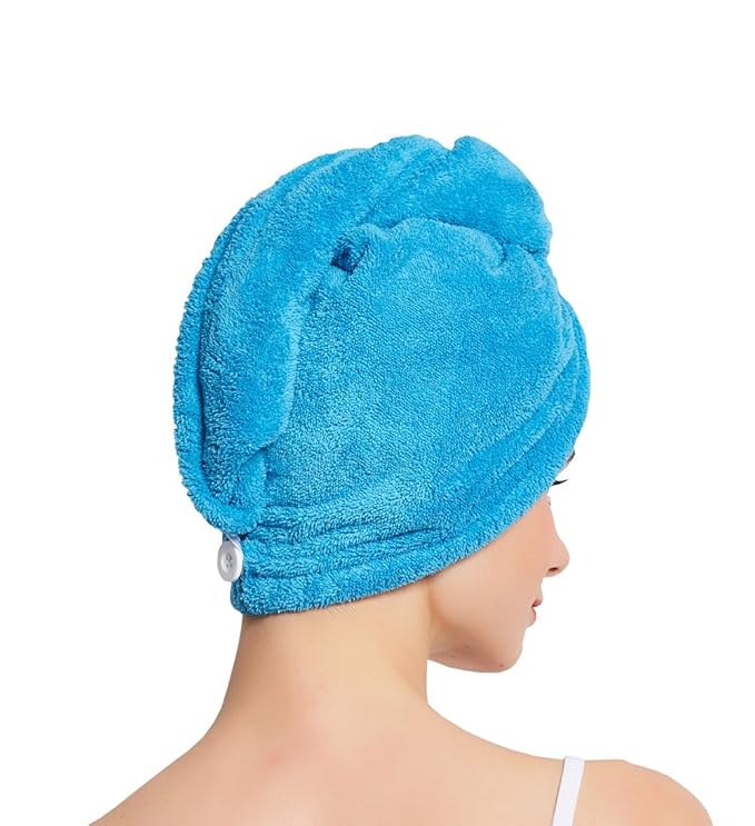 HOPESHINE Women's Soft Shower Hair Towel Twist Hair Turban Wrap Drying Cap - Image 6