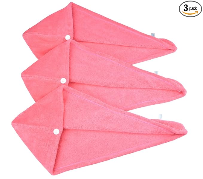 HOPESHINE Women's Soft Shower Hair Towel Twist Hair Turban Wrap Drying Cap by HOPESHINE