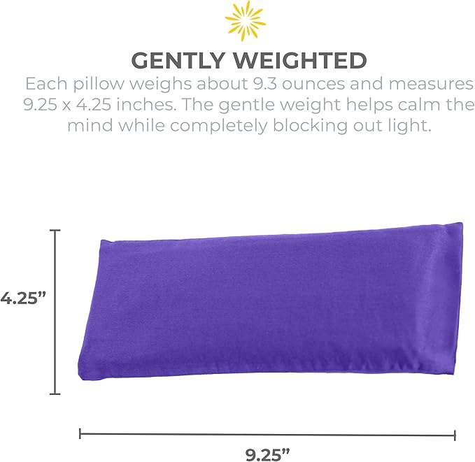 Sunshine Yoga 4-Pack Scented Sateen Eye Pillows, Low-Luster, Hot or Cold Therapy - Image 5