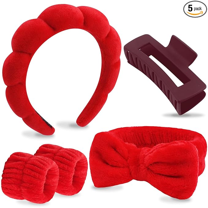 VELSCRUN Spa Headbands for Wash Face, Makeup Headband, Facial Skincare Headbands by VELSCRUN