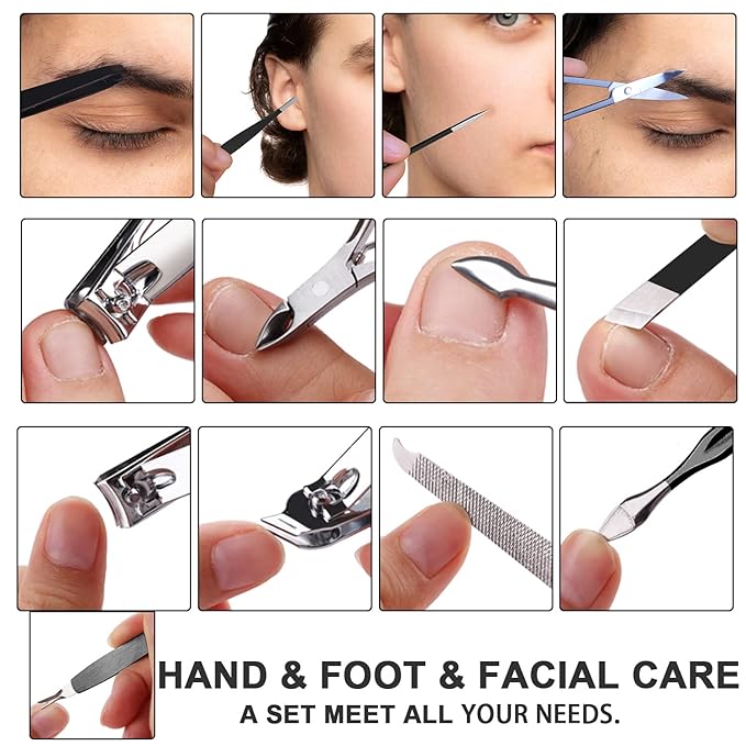 FAMILIFE Nail Kit, Professional Manicure Set Manicure Kit Nail Clipper Set - Image 4