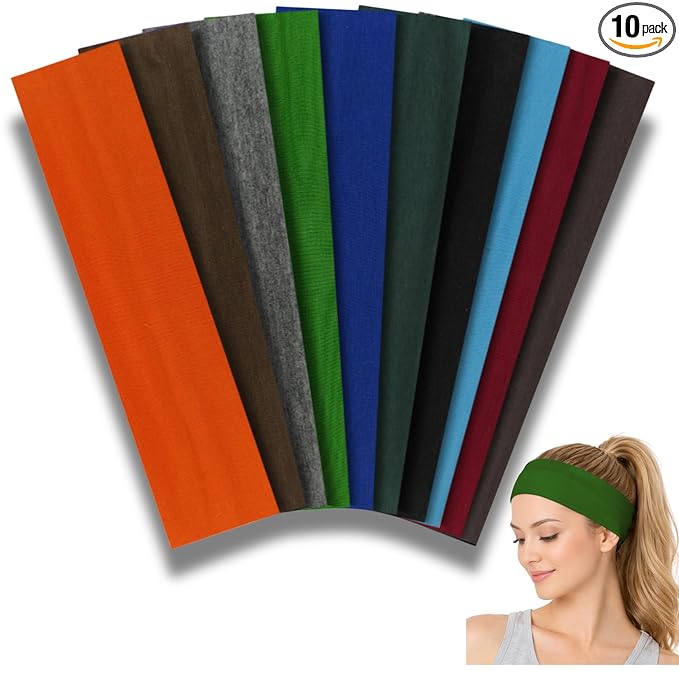 Styla Hair Headbands for Women Stretch Fashion Head Bands 10 Pack Non-Slip Head by StylaHair