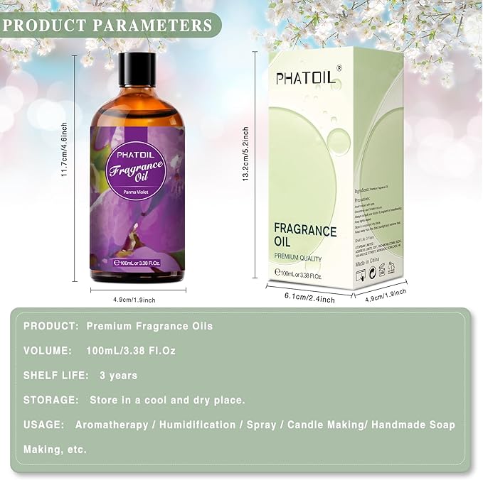 PHATOIL 3.38FL.OZ Parma Violet Fragrance Oils - Image 3