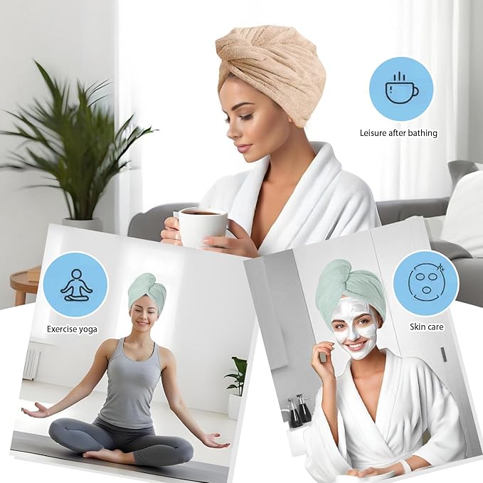 Microfiber Hair Drying Towel Wrap - Image 3